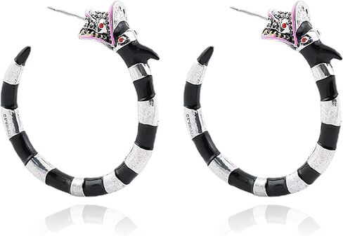 Gothic Snake Earrings Halloween Earrings for Women Punk Snake Hoop Earrings Halloween Cosplay Costume Party Jewelry for Women Girls in Kuwait