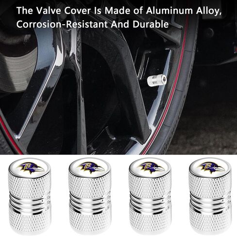 Compatible with Ravens tire Valve stem caps,- car Accessories for Ravens 4 Pack Valve tire air Caps Cover for Car Truck SUV Motorcycle Bike(for WY) in Saudi Arabia