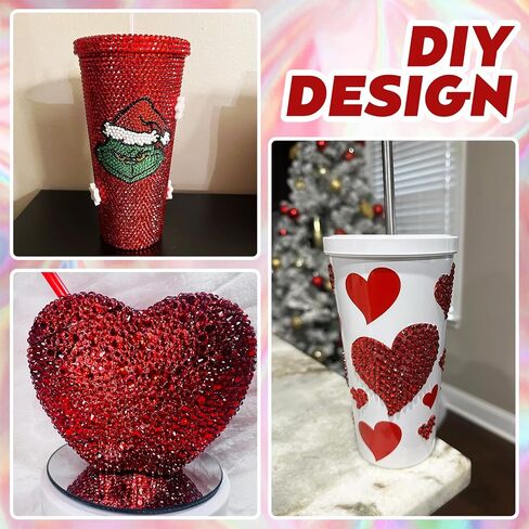 Queenme Bedazzling Rhinestones for Crafting DIYers: Flatback Gems Kit Rhinestones for Crafts - Flat Back Clear Crystals with Wax Pen - Crafters DIY Shoes Cap Tumbler Clothes in Kuwait