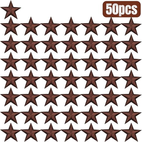 50 قطعة صغيرة 5 نجوم يمكن كيها على الرقع، خياطة الرقع المطرزة تزين المكواة على رقع القلب للملابس والسترات وأحذية الظهر وإصلاح الديكورات in Kuwait