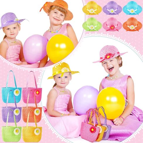 مجموعة اللعب من Bonuci 54 قطعة من فساتين حفلات الشاي للفتيات تتضمن قبعة حفلات الشاي وقفازات وحقيبة وقلائد وسلاسل مفاتيح ومراوح للفتيات الصغيرات وأعياد الميلاد ومستلزمات حفلات الشاي in Kuwait