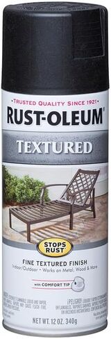 Rust-Oleum 7220830 Textured Spray Paint, 12 oz, Black in Saudi Arabia