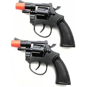 Toy Cap Gun: Set Of 2 Police Style 38 Super Cap 8-Shot Revolvers