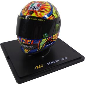 OPO 10 - Valentino Rossi Moto GP Season 2009 1/5 Scale Helmet Compatible with Yamaha YZR-M1 - CR006
