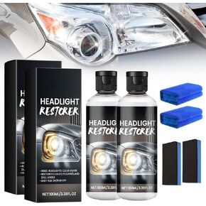 Upgrade Automotive Headlight Lens Restorer, 2024 Updated Professional Car Cared Headlight Lens Restorer Kit, Car Headlight Repair Fluid, Innovative Headlight Repair Polish Kit (2 Sets)