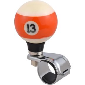 مقبض عجلة القيادة لونسوم، مقبض طاقة البلياردو، مقبض انتحاري، مساعد التحكم في الدوران يناسب معظم شاحنات المركبات، برتقالي-أبيض in Kuwait