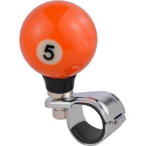 Lunsom Steering Wheel Knob Spinner, Billiard Power Handle Suicide Knob Turning Control Helper Fit Most Vehicles Trucks,Orange-White