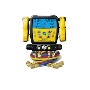 Fieldpiece SM480V - Four Port, Wireless SMAN Manifold with Micron Gauge and Yellow Jacket 22985 Hoses