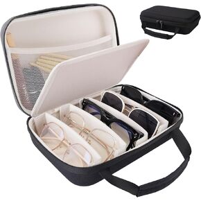 Travel Sunglasses Organizer, Portable Sunglasses Case for Multiple Pairs, Eyeglasses Storage Holder for Men Women