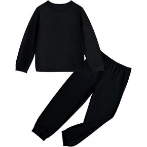 Haloumoning Girls Tie Dye Clothing Sets Kids Long Sleeve 2 Piece Outfits Sweatsuits with Pockets 4-14 Years