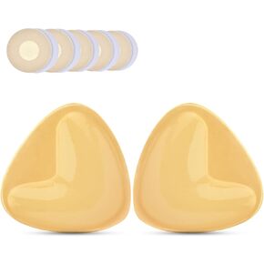 Double Sided Sticky Bra Inserts, Sticky Push Up Bra Pads Inserts For Adhesive Breast Lift, Reusable Breast Enhancers For Swimsuit Dress Bikini Sport Bra For A/B Cups