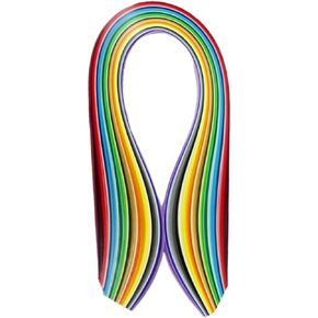 Multicolor Quilling Paper Strips Set-36Colors 180pcs- Length21inch-Quilling Strips Paper Filigree Rolling Coil Lucky Star Strip (7mm-0.28inch)