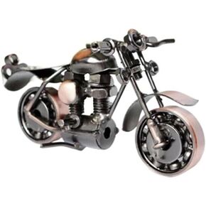 Jilukibo نموذج دراجة نارية الحديد الإبداعي للرجال هدية عيد ميلاد، المنزل خمر الحلي المعدنية الرجعية موتو لمحبي الدراجات النارية أو الدراجين، مجموعة ديكور سطح المكتب (برونزية) in Kuwait