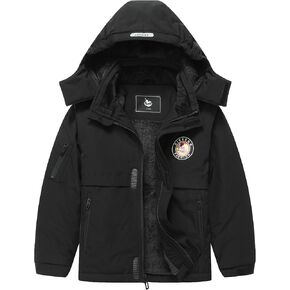 Girl's Ski Jacket Winter Outdoor Warm Snow Coat Kid's Snowboarding Windproof Jacket with Hood