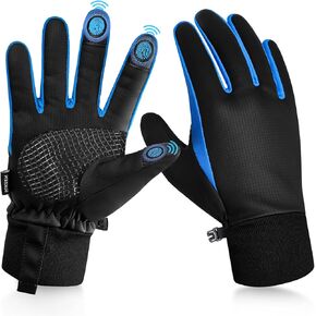 Sukeen Kids Winter Warm Gloves for Boys Girls Windproof PU Cold Weather Gloves Aged 4-12 Anti-Slip Gloves for Cycling Outdoor