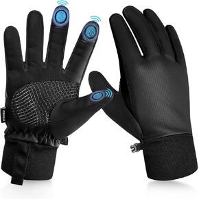 Sukeen Kids Winter Warm Gloves for Boys Girls Windproof PU Cold Weather Gloves Aged 4-12 Anti-Slip Gloves for Cycling Outdoor