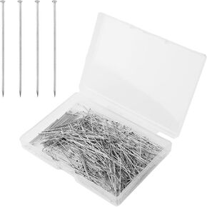 600pcs Fine Straight Pins, 1.4in Flat Head Pins Metal Dressmaker Pins Reusable Satin Pins Beading Pins for Earring Pendant Jewelry Making Crafts Sewing