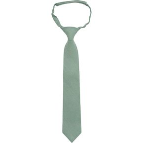 BELLUNO Solid Boys' Cotton Ties, Hook and Loop Pre-tied Ties for Kids, Size Toddlers to Teens