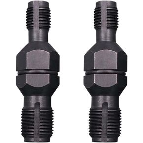 2PCS Spark Plug Thread Chaser Tool, Spark Plug Tapper, High Carbon Steel Insert Tap Repair Set, Double-Ended Spark Plug Chaser Tool with M10 x 1.0/M12 x 1.25 M14 x 1.5/M18 x 1.5 (Type A+B)