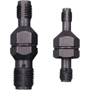 2PCS Spark Plug Thread Chaser Tool, Spark Plug Tapper, High Carbon Steel Insert Tap Repair Set, Double-Ended Spark Plug Chaser Tool with M10 x 1.0/M12 x 1.25 M14 x 1.5/M18 x 1.5 (Type A+B)