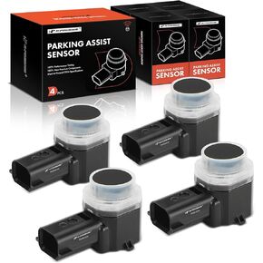 A-Premium 4-PC Rear Reverse Backup Parking Assist Sensor Compatible with Select Ford and Lincoln Models - Fusion 2010-2012, Edge 2011-2015, Mustang, Taurus, Expedition, MKZ, MKX, Navigator, MKS, MKT