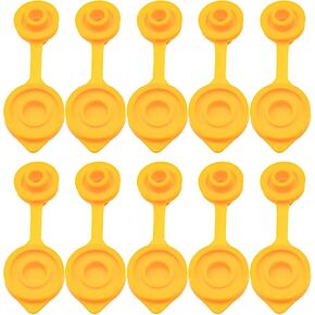Gas Can Vents for Plastic Gas Cans 10 Pcs, Gas Can Vent Caps, Yellow Fuel Gas Can Jug Vents/Cap Replacement