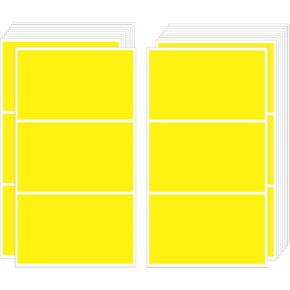 ملصقات ملصقات ملونة قابلة للإزالة من STARLIBOO، ملصقات متحركة مستطيلة مقاس 3 × 5 بوصة، مقاومة للماء/الزيت/التمزق ولا تترك بقايا ملصقات كبيرة لرموز الألوان لصناديق التخزين والمكتب والمدرسة - أصفر in Kuwait