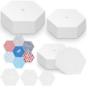 400 Pcs 3 Sizes Paper Piecing Paper for Quilting 1'' 1.5'' 2'' Quilting Templates Paper Piecing Supplies Paper Piecing Shapes Template for DIY Patchwork Sewing Crafts (Diamond 60 Degrees)