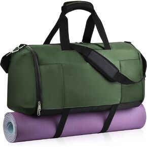 Gym Bag for Women & Men, Duffle Bag for Travel with Shoe Compartment, Sports Duffel Bags Weekender Overnight Carry on Bag Workout Training Yoga Bag (Black)