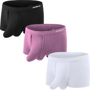 YINYOUYU Mens Bulge Enhancing Pouch Underwear Short Leg Boxers Briefs Trunk