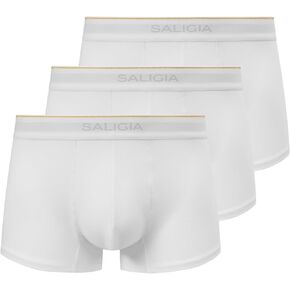 SALIGIA Men's Underwear, Stretch-Cotton Trunks (Shorter Style), Double-layered Front Pouch