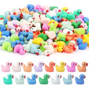 285 PCS Mini Resin Ducks 15 Colors Tiny Duck Decorations Miniature Figures Fairy Garden Ducks Little Duck Figures for Fairy Garden DIY Landscape Aquarium Decor Home Prank Game Hide and Seek