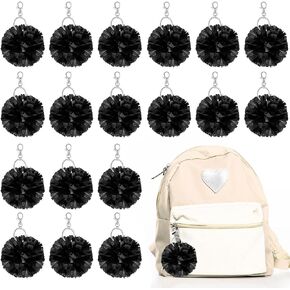 Remuuly Cheer Pom Pom Keychain Cheerleader Gifts Cheerleading Keyring Charm Foil with Keychain Hooks for Women Accessories