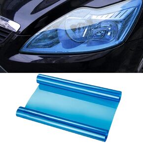 11.88×48 Inches Car Light Self-Adhesive Tint Film Brake Light Headlight Tail Light Fog Light Car Vinyl Wrap Protector Film Auto Modification Cover for Cars, Trucks, SUVs (Black)