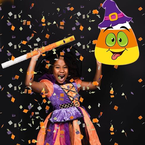 Aoriher Halloween Piñata Candy Corn Piñata مع عصا وقصاصات معصوب العينين مجموعة خدعة أو علاج الهالوين تحت عنوان الحلوى المملوءة Piñata المكسيكي Piñata لحفلات الهالوين لوازم الديكور in Saudi Arabia
