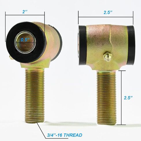 MIMIRACLE 3/4" Threaded Bushing Kit for 4-Link Suspension, Heavy Duty .750" Polyurethane Bushing, Includes Right and Left Hand Thread Bushings, 1/2" Bolt Hole -1Set in Kuwait