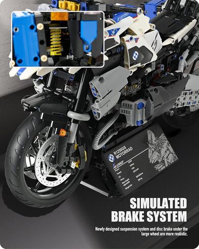 مجموعة بناء لعبة الدراجة النارية Nifeliz R125GX، قم ببناء نموذج عرض دراجة نارية أنيق، مجموعة بناء نموذج دراجة نارية قابلة للتجميع للبالغين (2369 قطعة) in Kuwait