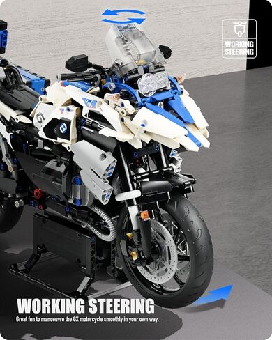 مجموعة بناء لعبة الدراجة النارية Nifeliz R125GX، قم ببناء نموذج عرض دراجة نارية أنيق، مجموعة بناء نموذج دراجة نارية قابلة للتجميع للبالغين (2369 قطعة) in Kuwait