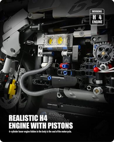 مجموعة بناء لعبة الدراجة النارية Nifeliz R125GX، قم ببناء نموذج عرض دراجة نارية أنيق، مجموعة بناء نموذج دراجة نارية قابلة للتجميع للبالغين (2369 قطعة) in Kuwait