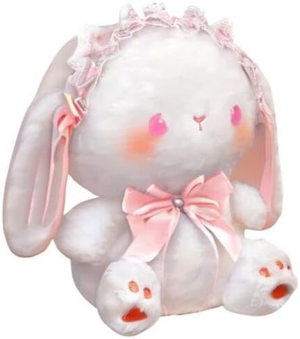 ألعاب دمية الحيوانات المحشوة من يوموتري، ألعاب حيوانات بلاشي، حيوانات قطيفة لطيفة، أرنب لوليتا 13.7 بوصة، أرنب هدايا للأطفال (أحمر 13.7 بوصة) in Kuwait