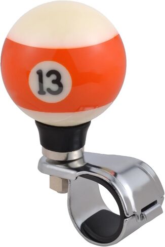 Lunsom Steering Wheel Knob Spinner, Billiard Power Handle Suicide Knob Turning Control Helper Fit Most Vehicles Trucks,Orange-White in Saudi Arabia