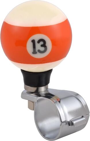 Lunsom Steering Wheel Knob Spinner, Billiard Power Handle Suicide Knob Turning Control Helper Fit Most Vehicles Trucks,Orange-White in Saudi Arabia