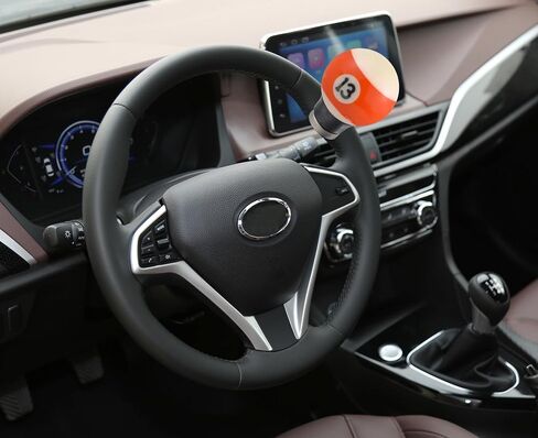 Lunsom Steering Wheel Knob Spinner, Billiard Power Handle Suicide Knob Turning Control Helper Fit Most Vehicles Trucks,Orange-White in Saudi Arabia