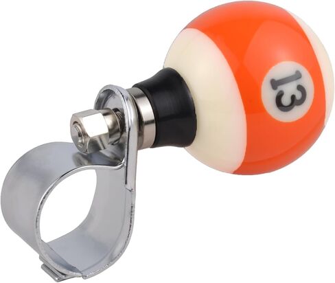 Lunsom Steering Wheel Knob Spinner, Billiard Power Handle Suicide Knob Turning Control Helper Fit Most Vehicles Trucks,Orange-White in Saudi Arabia