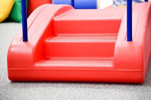 Children's Factory-3004 Red Rocker/Toddler Bridge with Rails, Rocking Teeter Totter for Kids/Toddlers, Indoor/Outdoor Play Equipment for Classroom/Playroom in Kuwait