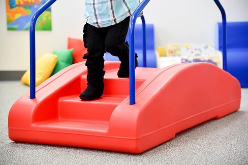 Children's Factory-3004 Red Rocker/Toddler Bridge with Rails, Rocking Teeter Totter for Kids/Toddlers, Indoor/Outdoor Play Equipment for Classroom/Playroom in Kuwait