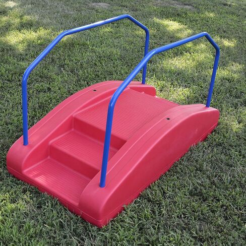 Children's Factory-3004 Red Rocker/Toddler Bridge with Rails, Rocking Teeter Totter for Kids/Toddlers, Indoor/Outdoor Play Equipment for Classroom/Playroom in Kuwait