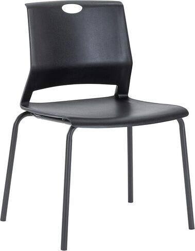 Sidanli Stackable Office Chairs, Green Guest Chairs with Comfortable Streamline Seat, Stacking Chairs No Wheels for Conference Room, Set of 4. in Saudi Arabia