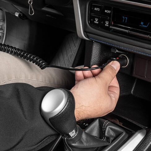 غطاء عجلة القيادة المسخن من Motor Trend WarmGrip - واقي عجلة القيادة لتدفئة اليد، يسخن بسرعة - يناسب العجلات 14.5-15.5 بوصة لسيارة شاحنة فان SUV (أسود/رمادي اللون) in Kuwait