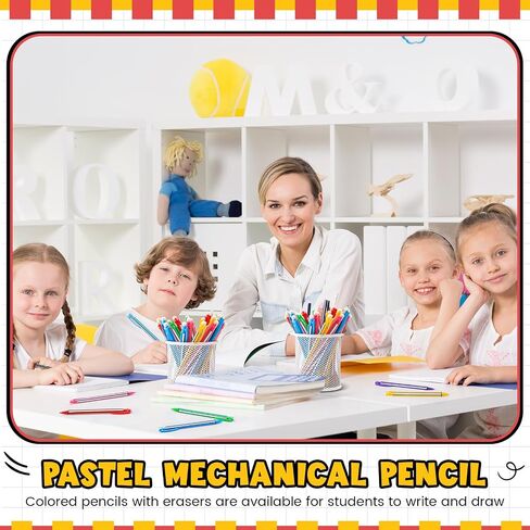 100 Pieces Mechanical Pencils 0.7 mm with Eraser Pastel Art Pencils for Kid School Student Writing Drawing Sketching in Saudi Arabia
